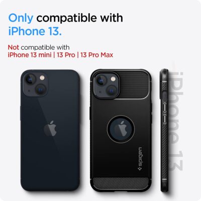 Spigen Rugged Armor Matte Black Case for iPhone 13