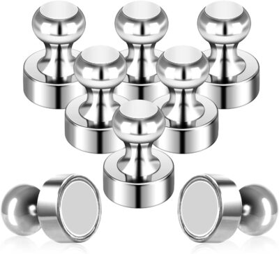 VIHM Fridge Magnets, Magnetic Push Pins, Strong Fridge Magnets Adult, Push Pins Magnets for Fridge Magnets, Office Magnets, Whiteboard Magnets, Map Magnets (12)