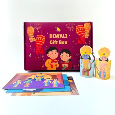 The Curious Bees - Diwali Crafting Gift Box | 7 Fun Activities | Perfect for Festive Gifting | Educational & Fun Craft Kit for Kids