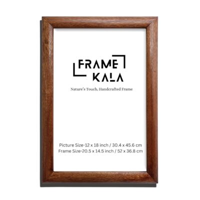 Handmade Brown Wooden Photo Frame – 12x18 Inch Wall & Table Display, Clove Brown
