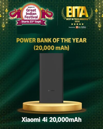 Xiaomi Power Bank 4i 20000 mAh | 33 W Fast Charging | Type-C PD Input/Output | Triple Port Powerbank for Android, iPhone & Tablets (Black)