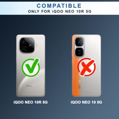 CEDO Ultra Hybrid Transparent Back Cover for iQOO Neo 10R 5G (Black)