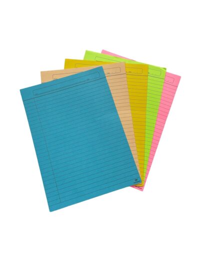 Cubic A4 Ruled Neon Sheets - Pack of 50 | Bright Colored Writing Paper for Notes, Assignments & Office Use | Smooth & Durable Ruled Sheets