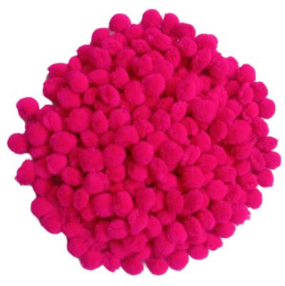 RAGOMA Pink Pom pom Balls 50 pcs for Art and Crafts DIY Projects Decorations Jewelry Making Home Decor Ornaments (1.5-2.5 cm)