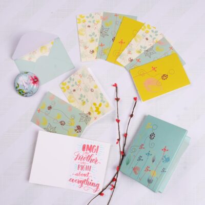 DOODLE Gift of Glee – Set of 12 Floral Notecards with Envelopes | Thank You & Greeting Cards for All Occasions | Blank Inside