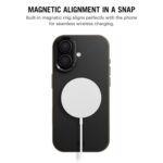 DailyObjects Leatherite MagSafe Case for iPhone 17 (Black-Beige)