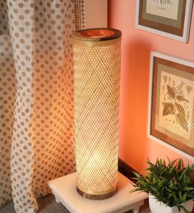 24-Inch Natural Brown Eco-Friendly Floor Lamp