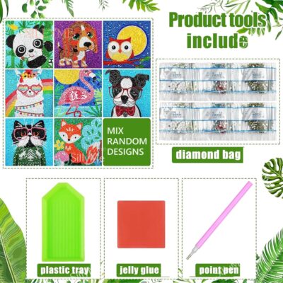 SILLYME 3pcs Diamond Painting kit for Kids | DIY Art and Craft kit | Best Birthday Return Gifts for Kids