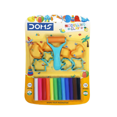 DOMS Modelling Clay 12 Shades New, Multicolor