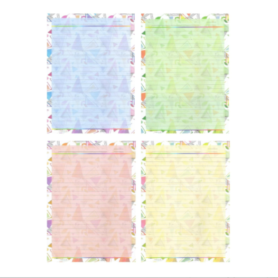 JHINTEMETIC® - Pack of - 40 Design - 009 A4 Size 140 GSM One Side Ruled Multipurpose Designer Colored Art & Craft Sheets for Scrapbooking, Projects