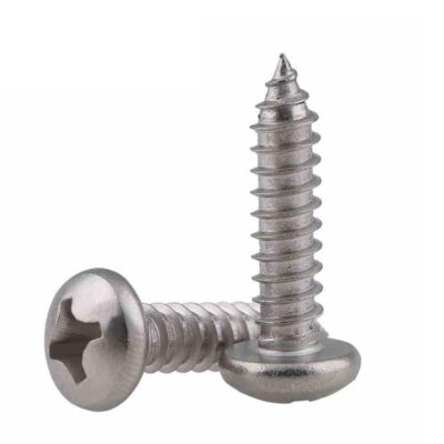 SS 304-A2 Pan Head Self Tapping Screws (9.5mm x 4mm, 100 Pcs) – DIN 7981/7971 Stainless Steel Screws