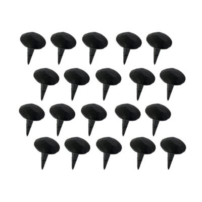 Adonai Hardware 30mm “Baca” Black Antique Iron Hand-Forged Studs – Pack of 20, Black Powder Coated