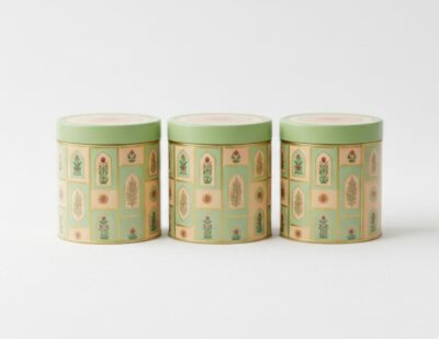 Elegant 3-Piece Decorative Tin Box Set with Lids – Floral & Pastel Design Metal Storage & Gift Containers for Jewelry, Dry Fruits, Cookies & Return Gifts (3pcs)