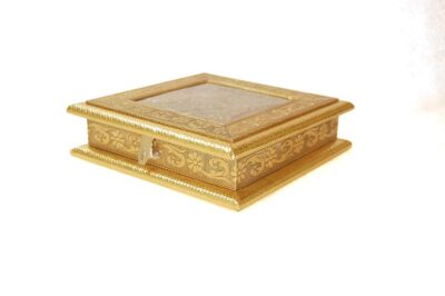 Decorative Box for Gifting & Festivals - 8x8 Inch | Handcrafted Wooden Box with Elegant Design for Dry Fruits, Nuts, Sweets| Ideal for Gift Box for Special Occasions, Diwali & Festivals