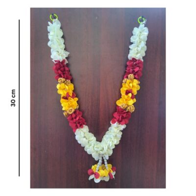 Artificial Flower Malai Garland for Pooja Decoration –Hanging Garland for Home, Temple, Festival, Indian Wedding Decor