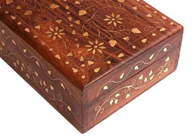 ITOS365 Handmade Wooden Jewellery Box for Women Jewel Organizer Flower Décor…