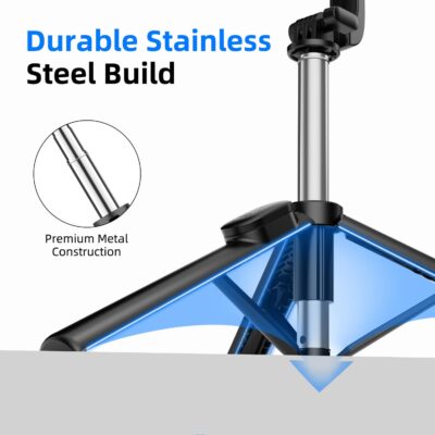 Mobilife Portable Selfie Stick Tripod 38" Extended Bluetooth Tripod Stand Reinforced 4 in 1 Selfie Stick Compact for Vlogging Mobile Phone Gopro Travel, Black