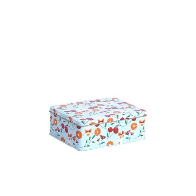Metal Storage Box – Rectangular (White) | Airtight Tin Container for Cookies, Biscuits | Multipurpose Kitchen & Medical Organizer for Beads, Buttons | Durable & Decorative