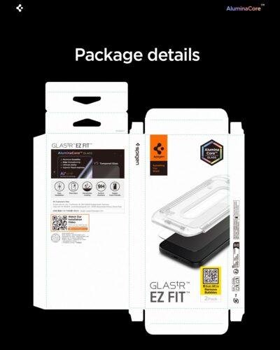 Spigen EZ Fit Tempered Glass Screen Protector Guard For iPhone 17 Pro Max / 16 Pro Max [2 Pack]