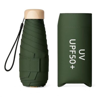 Mini Compact Travel Umbrella – UV Protection, Lightweight, Portable Pocket Umbrella for Women & Girls