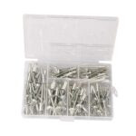 Enakshi® 120 Pcs Aluminum Blind Rivets Set – M3.2 & M4 Sizes with Storage Case