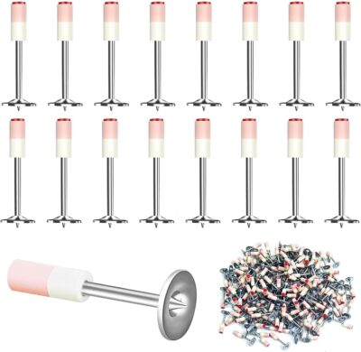 Bitnex 7.3mm Manual Steel Nail Gun Nails (200 Pcs) – Round Nails for Wall, Ceiling & Concrete Fastening
