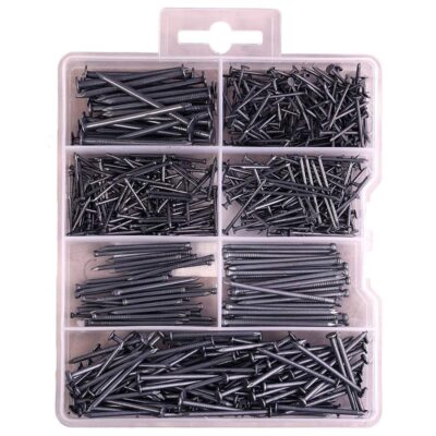 DIY Crafts Hardware Nail Kit (150 Pcs, Medium Box) – Picture Hanging & DIY Nail Set
