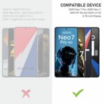 SupCares Military-Grade Gorilla Tempered Glass for iQOO Neo 7 Pro, Neo 7, 11, 9T (6.78 Inch) With Installation Kit | Edge to Edge Coverage Screen Protector | Black