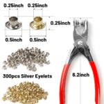 DIY Craft 500-Piece Eyelets & Grommet Tool Kit – Gold & Silver Grommets with Hole Punch and Mallet for Leather, Fabric & Canvas