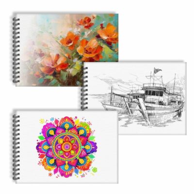 Anupam Premium Artist Drawing Book A3 | Acid-Free Natural Shade Paper | Cartridge Paper | 40 Sheet, 80 Pages | 140gsm Wireo Book | Ideal for Drawing, Sketching, Design & Architecture