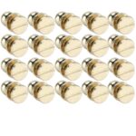 Shanrya 20 Sets Brass Rivets Stud Screws (10x8mm) – Durable Fasteners for DIY & Luggage Hardware