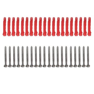 Electronic Spices 20 Pcs Drywall Anchor & Screw Kit – Ribbed Wall Plugs for Home & Office Mounting