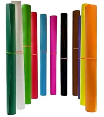 Multicolor - Pack of 12 A1 Big/Full Size, Chart/Pastel Sheets Used in Art and Craft, Collage, Projects, Posters Plain/Unruled, Size 72x56 Centimeters, 200 GSM Thickness