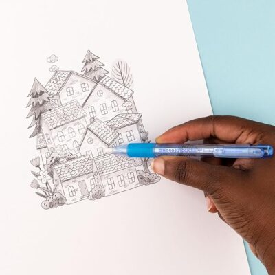 Tombow 57336 Mono Knock Eraser, Blue. Easy to Use Pen-Style Eraser with Rubber Grip