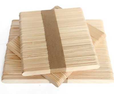 RJV Global Wooden Color Ice Cream Popsicle Sticks for Art and Crafts Pack of 100 Pcs.