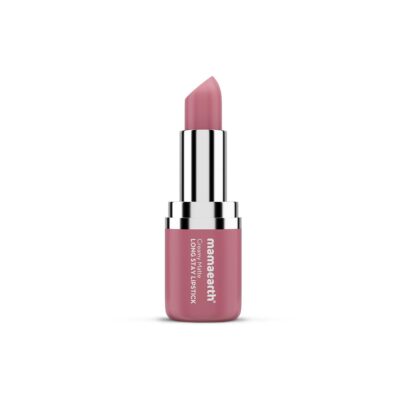 Mamaearth Creamy Matte Long Stay Lipstick with Murumuru Butter and Vitamin E for 8-Hour Long Stay (Flakeproof & Non-Drying | Intense Color Payoff) - 4.2g (Mauve Bloom)
