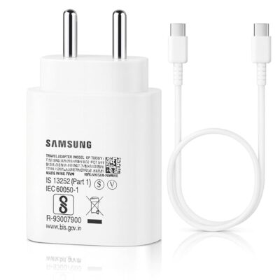 Samsung 25W Type-C PD Superfast Charging Adapter Compatible with 1M C-Type Cable for Galaxy A55|A16|A36|A56|A06|M07|M17|M36|M35|M16|M06|M07|M17|M05|M56|F36|F06|F05|F56|F16, 25watt USB C Fast Charger