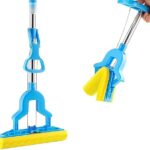 WAYRON Butterfly Sponge Mop with Stainless Steel Handle | Wet & Dry Roller Mop for Floor and Bathroom Cleaning | Absorbent PVA Sponge, Reusable Home Cleaner