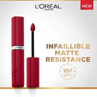 L'Oreal Paris Infallible Matte Resistance Liquid Lipstick, Le Rouge Paris 420, 5 ml