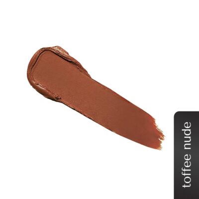 BellaVita Comfort Matte Priming Lipstick, Intense Colour, Creamy Matte Finish, Intense Moisturisation, Smooth Glide, Advance Color Locking Technology, Talc Free, Toffee Nude, 3.5 gm