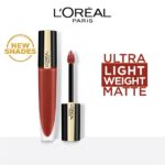 L'Oréal Paris Lipstick, Liquid Format with Matte Finish, Oil-In-Water Formula, Breathable and Lightweight Feel, Non-Flaking, Colour: 130 I Amaze, 7ml