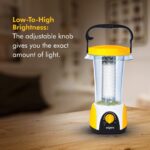 Wipro Coral Multi-Functional Rechargeable LED Emergency Lights, with 84 Individual LED Lights|360 Degree Lighting and 3000mAH Lithium Battery,Yellow , Pack of 1