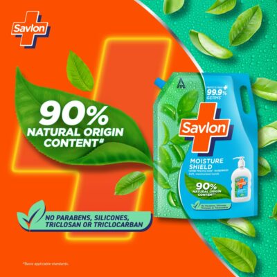 Savlon Moisture Shield Germ Protection Liquid Handwash Refill Pouch, 1.35L | For Soft Moisturized Hands