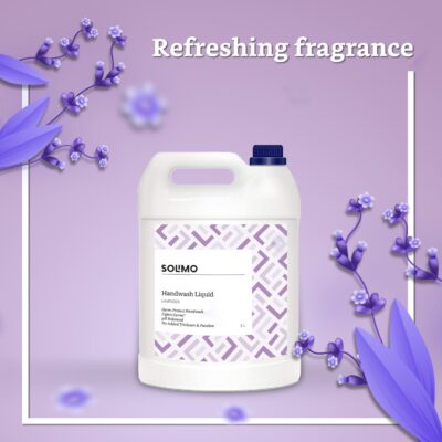 Solimo Liquid Handwash, Refill Can | Lavender | 5 Litre | Fights Germs | Ph-Balanced Formula | No Added Triclosan & Parabens