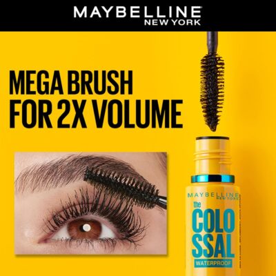 Maybelline New York Mascara, Volumizing & Lengthening, Waterproof, Black, Volume Express Colossal, 10ml