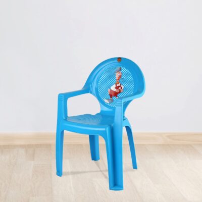 Cello New Tulip Comfortable Kids Chair with Backrest for Study Chair|Play|Dining Room|Bedroom|Kids Room|Living Room|Indoor-Outdoor|Dust Free|100% Polypropylene Stackable Chairs, Blue