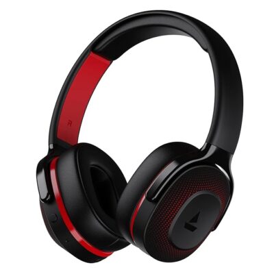 Boat Rockerz 425 Bluetooth Wireless Over Ear Headphones with Mic Signature Sound, Beast Mode for Gaming, Enx Tech, ASAP Charge, 25H Playtime, Bluetooth V5.2 (Active Black)