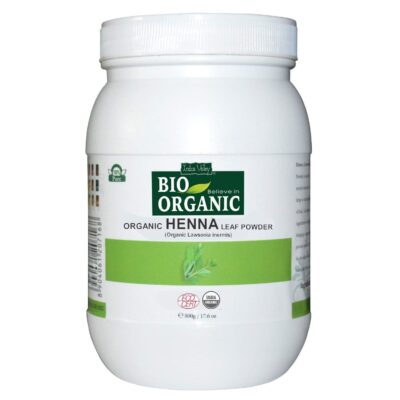 INDUS VALLEY 100% Organic Indigo Leaf Powder Jar with Henna Leaf Powder Jar - (400g+500g=900g)