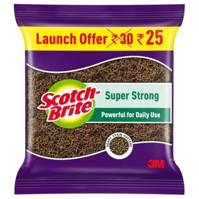 Scotch-Brite Super Strong Scrub pad for Everyday Tough Stains (Replacement to Steel Scrubber for Kitchen)