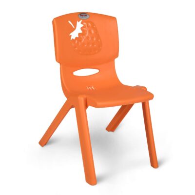 Supreme Strawberry Plastic Baby Chair (Orange, Set of 1 Piece)